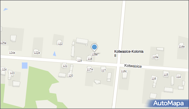 Kotwasice, Kotwasice, 118a, mapa Kotwasice