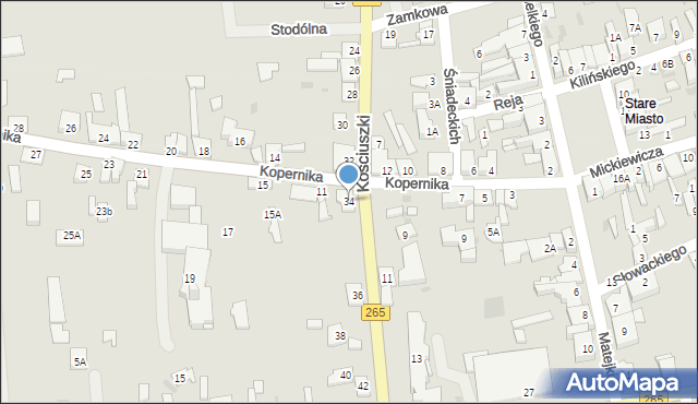 Kowal, Kościuszki Tadeusza, gen., 34, mapa Kowal