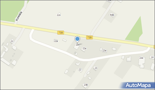 Kowala, Kowala, 22b, mapa Kowala