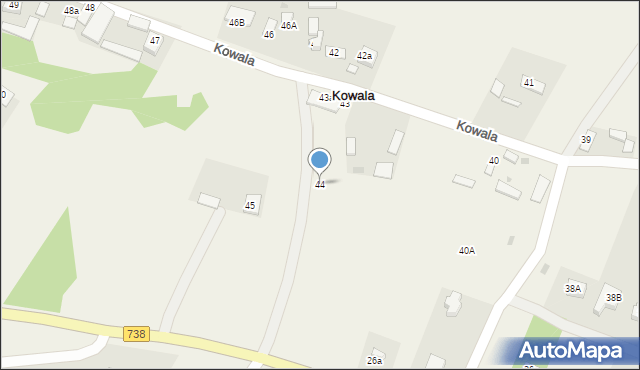 Kowala, Kowala, 44, mapa Kowala