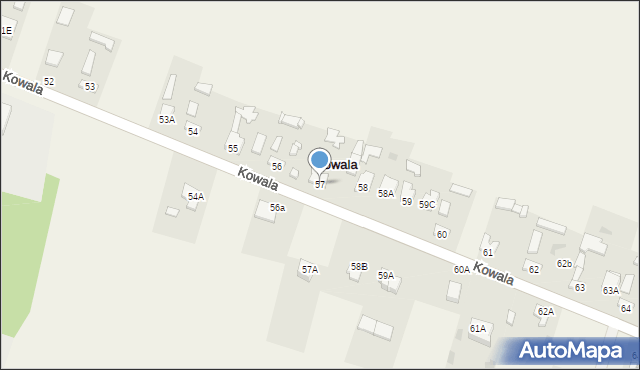 Kowala, Kowala, 57, mapa Kowala