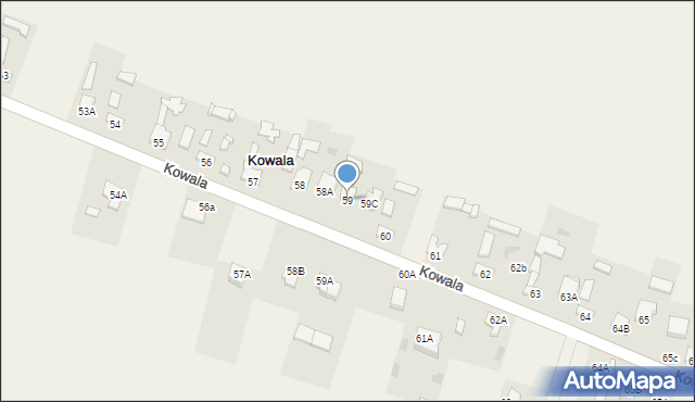 Kowala, Kowala, 59, mapa Kowala