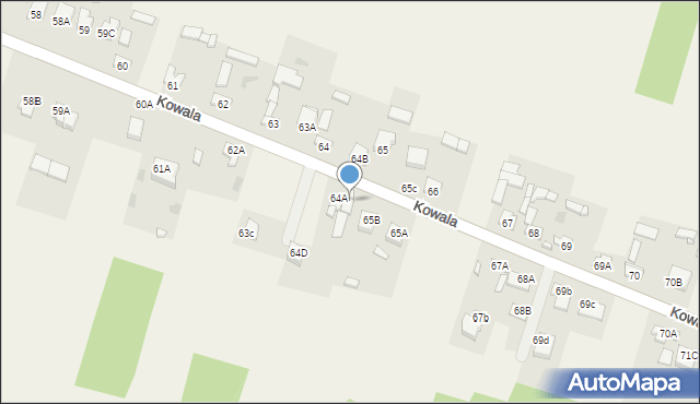 Kowala, Kowala, 64C, mapa Kowala