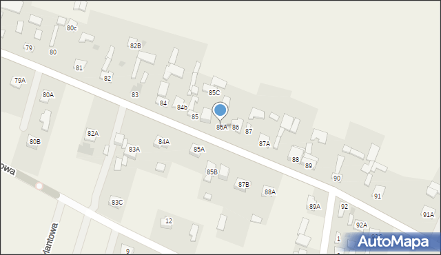 Kowala, Kowala, 86A, mapa Kowala