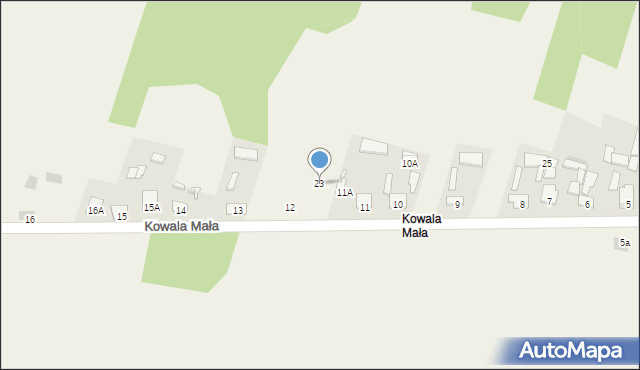 Kowala, Kowala Mała, 23, mapa Kowala