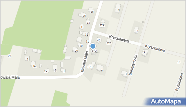 Kowala, Kowala Mała, 37E, mapa Kowala