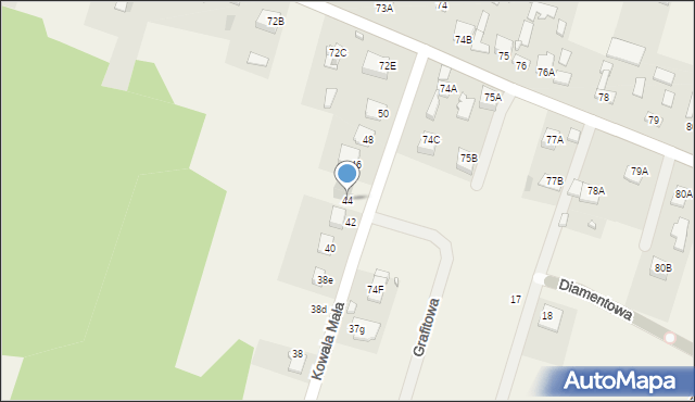 Kowala, Kowala Mała, 44, mapa Kowala