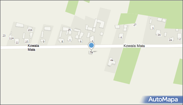 Kowala, Kowala Mała, 5a, mapa Kowala