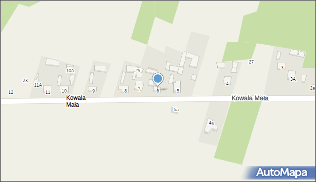 Kowala, Kowala Mała, 6, mapa Kowala
