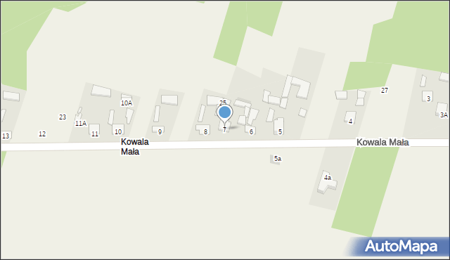 Kowala, Kowala Mała, 7, mapa Kowala