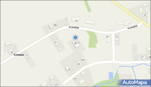 Kowala, Kowala, 40, mapa Kowala