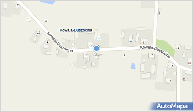 Kowala-Duszocina, Kowala-Duszocina, 11, mapa Kowala-Duszocina