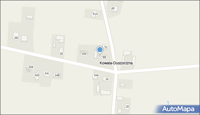 Kowala-Duszocina, Kowala-Duszocina, 49a, mapa Kowala-Duszocina