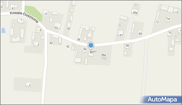 Kowala-Duszocina, Kowala-Duszocina, 66, mapa Kowala-Duszocina