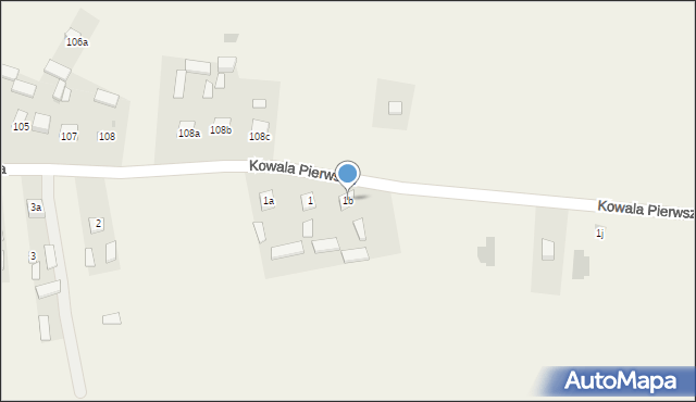 Kowala Pierwsza, Kowala Pierwsza, 1b, mapa Kowala Pierwsza