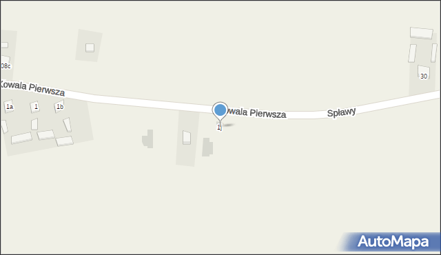 Kowala Pierwsza, Kowala Pierwsza, 1j, mapa Kowala Pierwsza