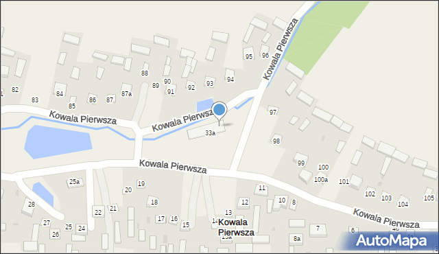 Kowala Pierwsza, Kowala Pierwsza, 33b, mapa Kowala Pierwsza