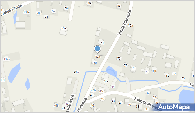 Kowala Pierwsza, Kowala Pierwsza, 50a, mapa Kowala Pierwsza
