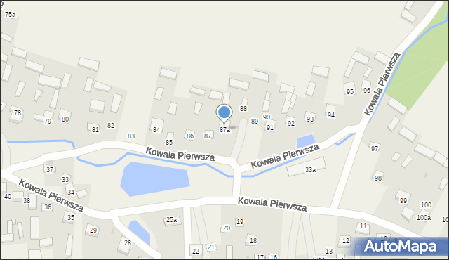 Kowala Pierwsza, Kowala Pierwsza, 87a, mapa Kowala Pierwsza