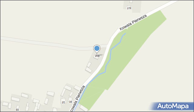 Kowala Pierwsza, Kowala Pierwsza, 96B, mapa Kowala Pierwsza