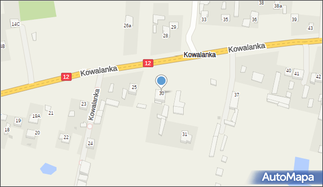 Kowalanka, Kowalanka, 30, mapa Kowalanka