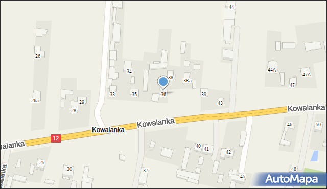 Kowalanka, Kowalanka, 36, mapa Kowalanka