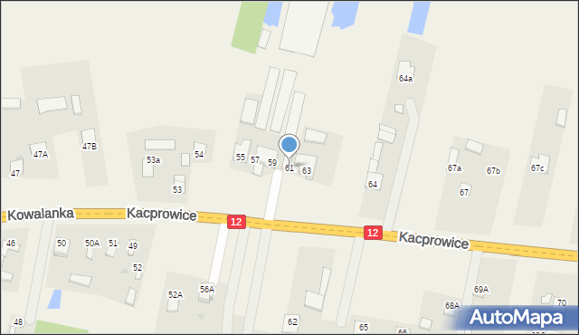 Kowalanka, Kowalanka, 61, mapa Kowalanka