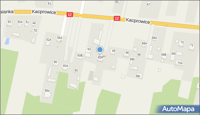 Kowalanka, Kowalanka, 62A, mapa Kowalanka