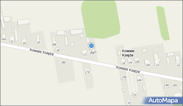 Kowale Księże, Kowale Księże, 16a, mapa Kowale Księże