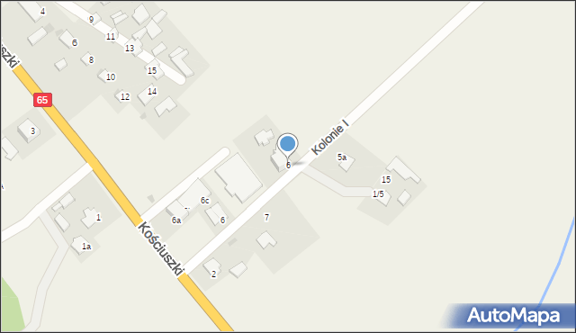 Kowale Oleckie, Kolonie I, 6, mapa Kowale Oleckie