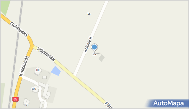 Kowale Oleckie, Kolonie II, 2a, mapa Kowale Oleckie