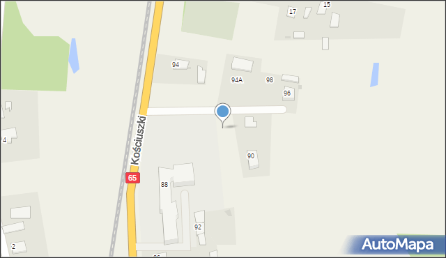 Kowale Oleckie, Kościuszki Tadeusza, gen., 88a, mapa Kowale Oleckie