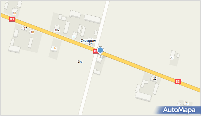 Kowale Pańskie, Kowale Pańskie, 21, mapa Kowale Pańskie