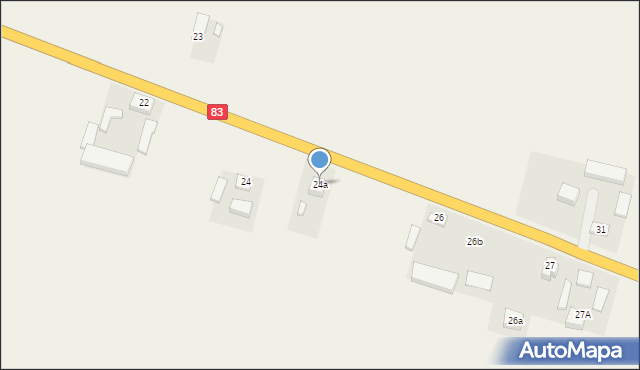 Kowale Pańskie, Kowale Pańskie, 24a, mapa Kowale Pańskie