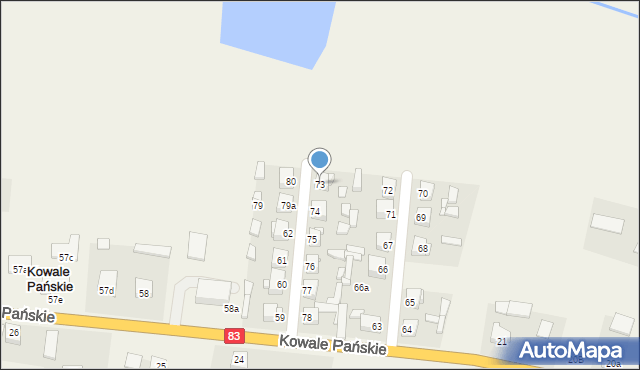 Kowale Pańskie-Kolonia, Kowale Pańskie-Kolonia, 73, mapa Kowale Pańskie-Kolonia