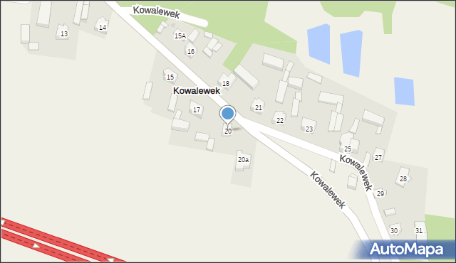 Kowalewek, Kowalewek, 20, mapa Kowalewek