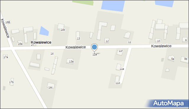 Kowalewice, Kowalewice, 12a, mapa Kowalewice