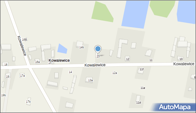 Kowalewice, Kowalewice, 13, mapa Kowalewice