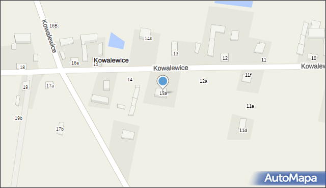 Kowalewice, Kowalewice, 13a, mapa Kowalewice
