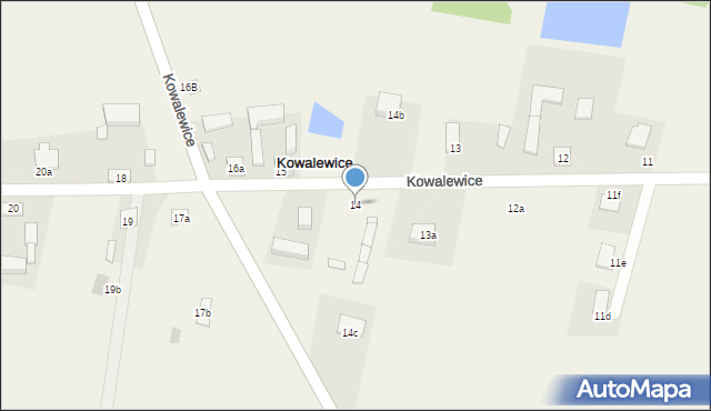 Kowalewice, Kowalewice, 14, mapa Kowalewice