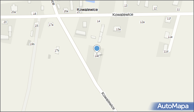 Kowalewice, Kowalewice, 14c, mapa Kowalewice