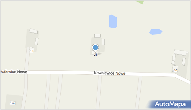 Kowalewice Nowe, Kowalewice Nowe, 13, mapa Kowalewice Nowe