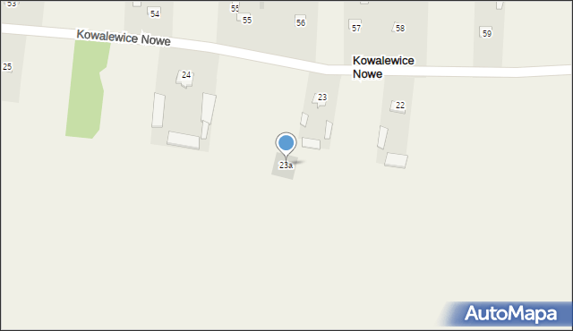 Kowalewice Nowe, Kowalewice Nowe, 23a, mapa Kowalewice Nowe