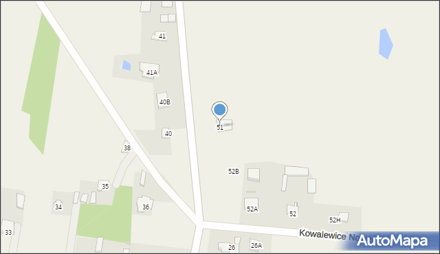 Kowalewice Włościańskie, Kowalewice Włościańskie, 51, mapa Kowalewice Włościańskie