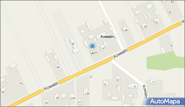 Kowalin, Kowalin, 46, mapa Kowalin