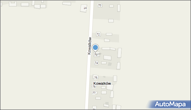 Kowalków, Kowalków, 73, mapa Kowalków