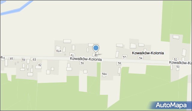 Kowalków-Kolonia, Kowalków-Kolonia, 60, mapa Kowalków-Kolonia