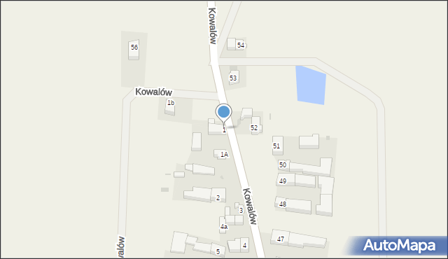 Kowalów, Kowalów, 1, mapa Kowalów