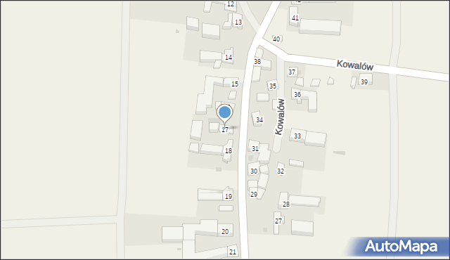 Kowalów, Kowalów, 17, mapa Kowalów