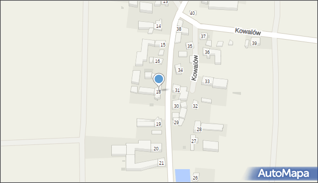 Kowalów, Kowalów, 18, mapa Kowalów